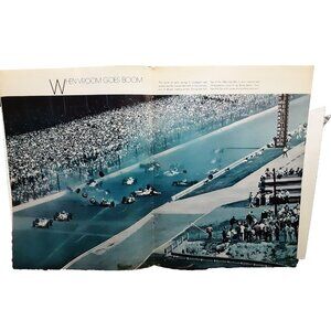 1974 1966 Indy 500 FIrst Lap Crash Picture Sports Illustrated